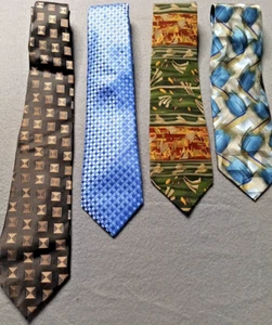 Neckties Vintage Mixed Lot of Four: J. Garcia. Hathaway, & Daniel Craig Preowned - Picture 1 of 22