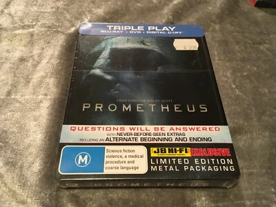 PROMETHEUS BLURAY STEELBOOK METALPAK LIMITED EDITION REGION FREE RARE LONG OOP - Image 1 of 2