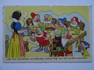 Walt Disney SNOW WHITE Pour recompenser...... c1930's French Postcard No.14 - Picture 1 of 2