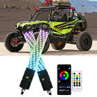 For Honda Talon 1000R 1000X 1Ft Thick Led Whip Spiral Rgb Fat Whip Lights Remote