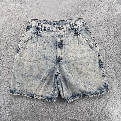 Pantalones Cortos Para Mujer Chic 16 Cintura Alta Lavado Ácido Mamá Denim De Colección Hechos en EE. UU. Años 90 Foto 1 de 4