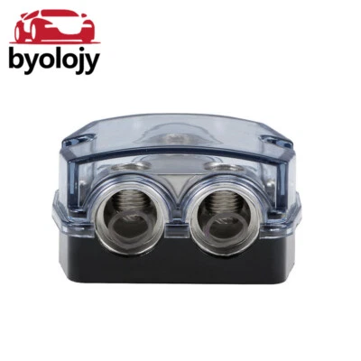 2 Way 0 Gauge in 0 Gauge Out Amp Power Distribution Block for Car Audio Splitter - Image 1 of 4