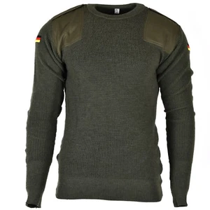 Original German army pullover Commando Jumper Green Olive sweater Wool NEW - Picture 1 of 3
