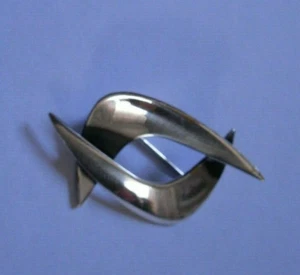 Modernist Sterling Silver Brooch by Kraft - Picture 1 of 7