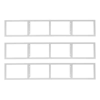 CD DVD Acrylic Boxes Display Rack Video Game Organizer Wall Mount 3 Pack White - Image 1 of 4