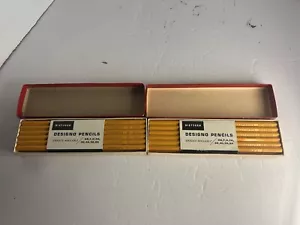 NOS Dietzgen Designo Drawing Pencils 6H-3139 Yellow Vintage 24 Unsharpened USA - Picture 1 of 3