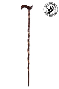 Hand Carved Horse Wooden Walking Stick Cane, Fancy Stick, Rod, Staff, Handle - Picture 1 of 13
