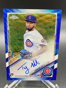 2021 Topps Chrome TYSON MILLER BLUE WAVE AUTO 80/150 CUBS RC RA-TMI - Picture 1 of 2