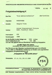 Kino # FSK-Datenblatt # Freigabebescheinigung # A-5 # Buchstabe *** W *** - Bild 1 von 20