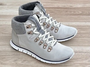 Women's Cole Haan ZeroGrand Suede Hikr Boots Sz 6.5 Vapor Grey Gray Waterproof - Foto 1 di 12