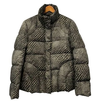 Abrigo corto acolchado Armani Collezioni para mujer plumón de ganso estampado animal talla 48 / EE. UU. 12 Foto 1 de 4