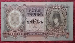 1000 Pengö 1943 Hungary banknote UNC #c183 - Picture 1 of 2