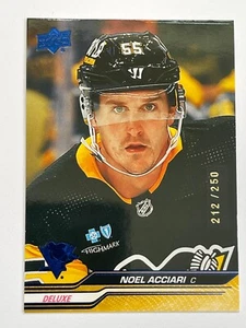 2023-24 Upper Deck Extended Series Penguins Noel Acciari Deluxe /250 #607 - Picture 1 of 2