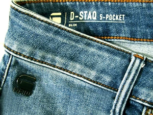 HEISS Herren G STAR RAW DENIM @ D-STAQ Slim SKINNY STRETCH Jeans 38 x34 (Passform 38x32) - Bild 1 von 12