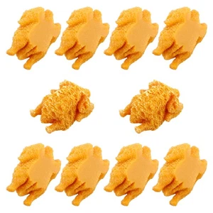  10pcs Fake Cooked Fried Chicken Simulation Artificial Food Model Fake Meat Food - Picture 1 of 12