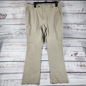 Vineyard Vines Burgee Chino Pants Men’s 1P0181 34x32 Khaki Flat Front Classic - Picture 1 of 9