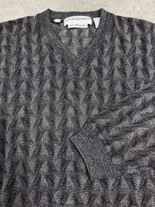 Vintage Jhane Barnes Sweater Mens Lg Textured Wool Blend Japanese Fabric V-Neck - Picture 1 of 12