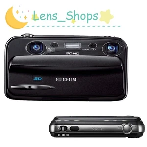 Fujifilm FinePix Real 3D W3 Digital Camera 10MP 3X Optical Zoom CCD Sensor Black - Picture 1 of 13