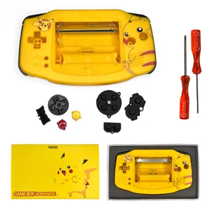 Game Boy Advance GBA Shell Kit PIKACHU UV Printed with Display Box V2 IPS READY - Picture 1 of 10