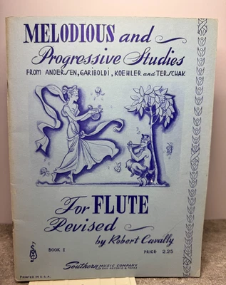 Estudios melodiosos y progresivos para flauta LIBRO 1 revisado por ROBERY CAVALLY 1958 Foto 1 de 4