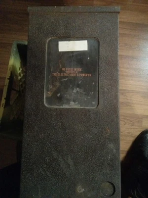 Винтажный/антикварный электрический фонарь Power Co. Измеритель коробка - Изображение 1 из 2