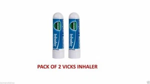 2x best Vick's Nasal Inhaler pack Great for Cold, Sinus Allergy with Keychain IN - Picture 1 of 6