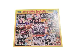 White Mountain The Three 3 Stooges 1000 Piece Jigsaw Puzzle Complete Moe Larry - Picture 1 of 6
