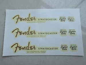 Calcomanías retro de cabezal de transferencia de tobogán acuático para guitarra eléctrica FENDER STRATOCASTER - Imagen 1 de 5
