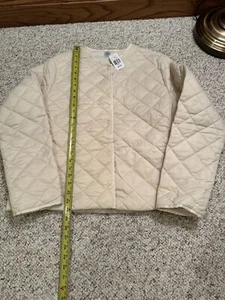 Ivory Diamond Puffer Coat Size XXL - Picture 1 of 8