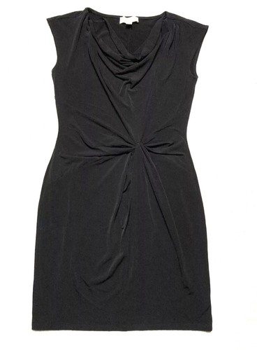 Abito in guaina Michael Kors da donna nero senza maniche nodo laterale vita taglia S ufficio