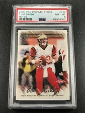 TOM BRADY 2000 PACIFIC PRIVATE STOCK #128 RETAIL ROOKIE RC /650 PSA 8 PATRIOTS