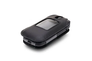 Leather Fitted Case for Consumer Cellular Link Z2332 ZTE Cymba Flip Phone - Picture 1 of 9