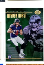 Hayden Hurst Rookie Card 2018 Panini Illusions #13 GREEN /99 Shannon Sharpe