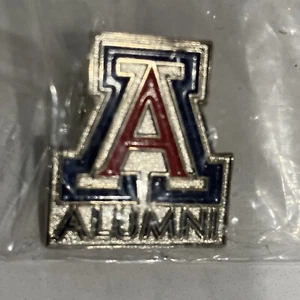 ARIZONA ALUMNI LETTER A PIN 7/8" x 3/4" SILVER TONE. NEW & BAGGED. - Picture 1 of 4