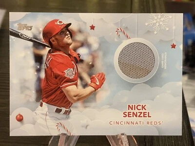 2020 Topps Walmart Holiday Nick Senzel Reds Materials Dirt Stain Relic #WHR-NS - Image 1 of 2
