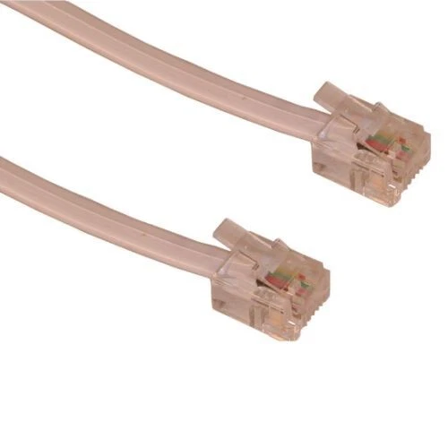 Sandberg RJ11 to RJ11 Cable, 1.8 Metres, White, 5 Year Warranty - Image 1 of 1