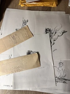 #1S.6.Photocopy Art Portfolio Furry Anime Mix 15 Pcs - Picture 1 of 4