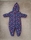 Baby Girls Navy Floral Snowsuit Age Up To 3 Months