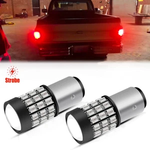 2x 1157 LED Red Brake Tail Turn Signal Light Bulbs For Chevrolet C10 K10 1975-86 - Picture 1 of 7