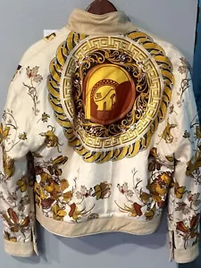 GIANNI VERSACE Leather Silk Reversible Jacket - Picture 1 of 24