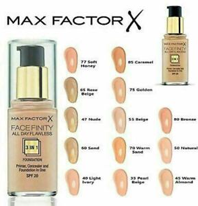 MAX FACTOR Facefinity 3in1 All Day Flawless Foundation 30ml SPF20 *NEW&SEALED*