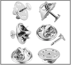 120 Pairs Butterfly Clutch Tie Tacks Pin Back Replacement with 8mm Length Blank* - Picture 1 of 4