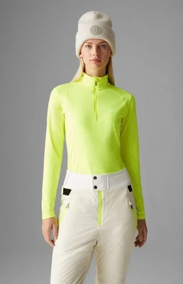 NWT Bogner Medita 1/4 Zip Pullover Vibrant Yellow Skivvy Base Layer - 12 XL EU42 - Image 1 of 4