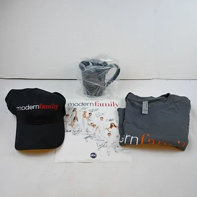 Modern Family Fan Swag Lot w/ Large T-Shirt, Hat, Mug and Pre-Signed Cast Photo - Image 1 of 4