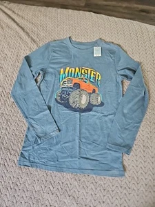 Cat & Jack Boys NEW Size XL (16) Monster Truck Long Sleeve Shirt Free Shipping - Picture 1 of 5