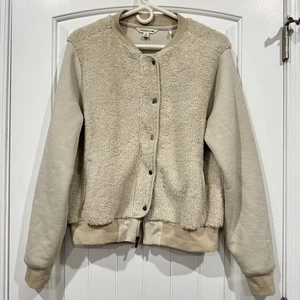 Toad & Co Allie Damen Fleecejacke Größe Large Haferflocken durchgehender Reißverschluss mit Taschen - Bild 1 von 5
