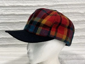 Vintage P Wolle kariert Jagd Holzfäller Winter Thinsulate Kappe Klappen Herren L USA - Bild 1 von 10