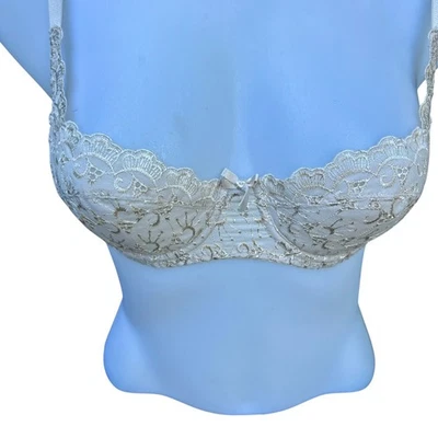 Sujetador Felina Beige Encaje Demi Ligeramente Acolchado Con Aros Talla 34A Foto 1 de 4