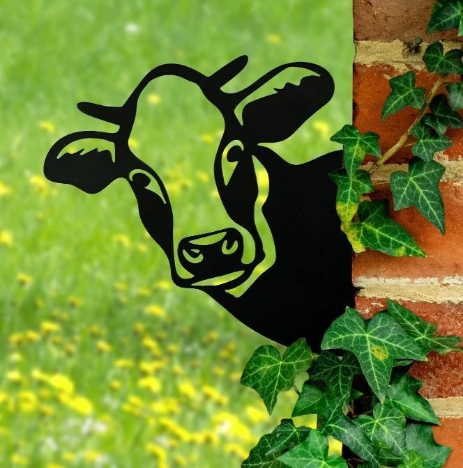 Metal Art Wall Mounted Signs Novelty Farm Animal Garden Fence Decor Cutout - image 1 of 1