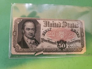 1874 Fifth Issue 50 Cent Fractional Torn - Picture 1 of 2